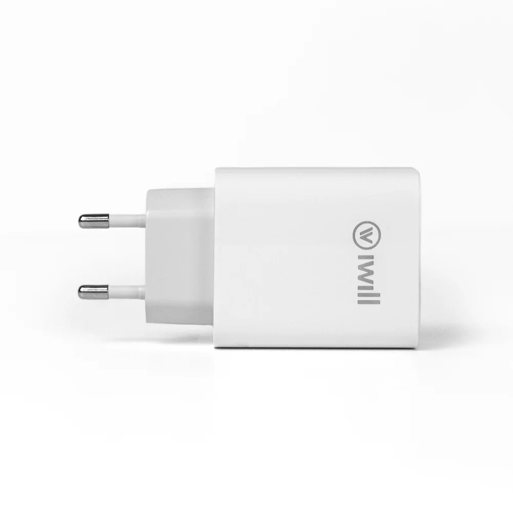 Fonte GaN 65W com 1 USB e 1 USB-C Power Delivery - iWill