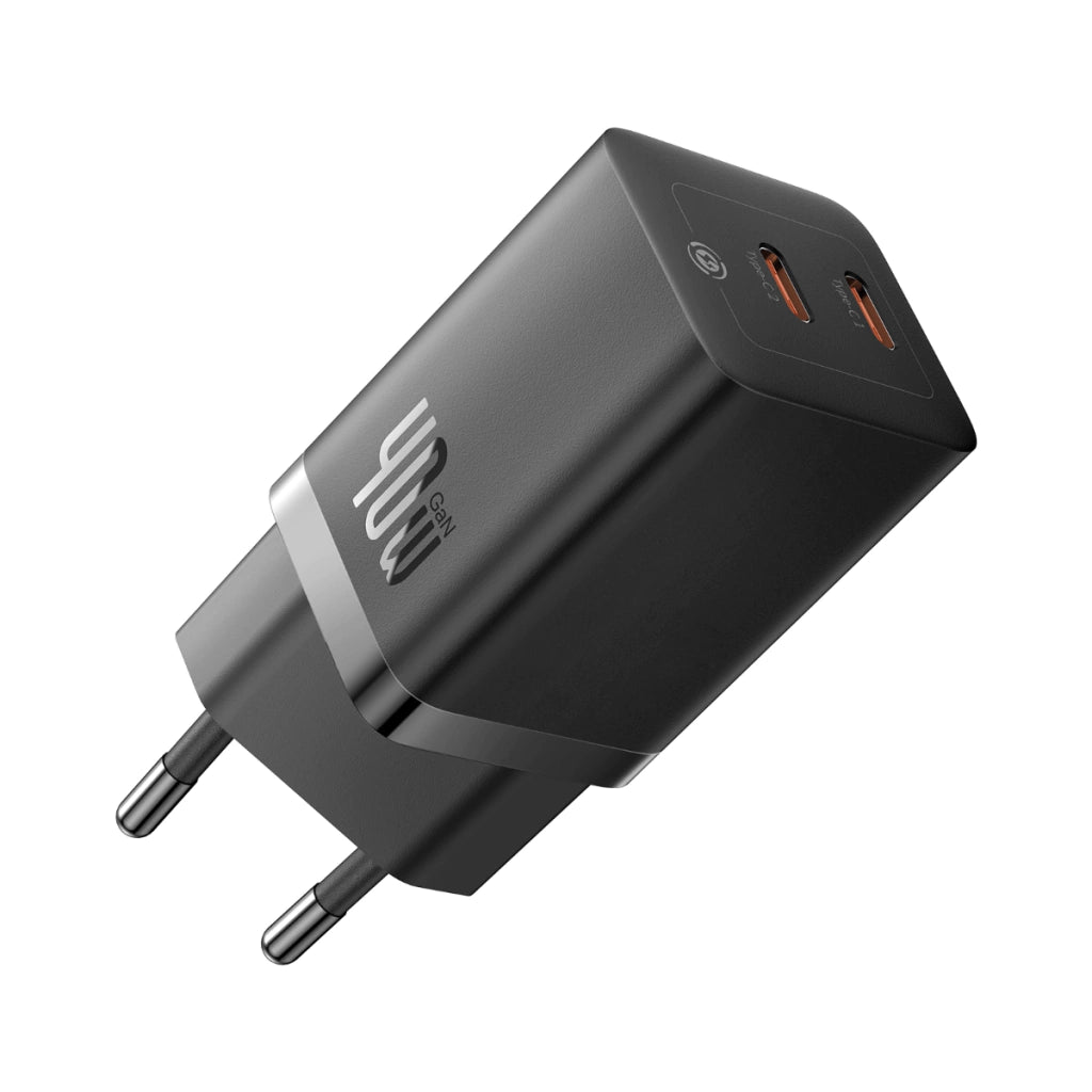 Carregador Turbo USB-C GaN5 Pro 40W com 2 Saídas Tipo-C l Baseus