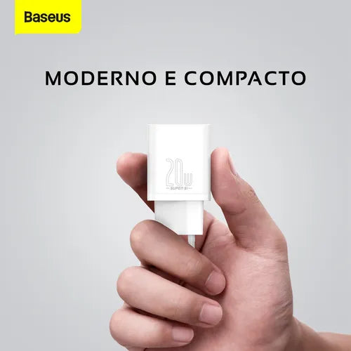 Baseus 20W Turbo Carregador de Parede, Cabo para iPhone