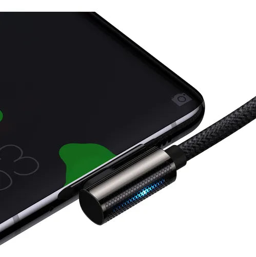Cabo USB-C Turbo 90° 100W Baseus Gamer Super Resistente 2m