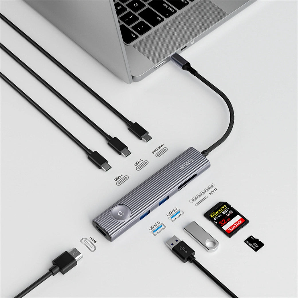 Hub 8 em 1 Doking Station PD 100W TRAVEL l WiWu