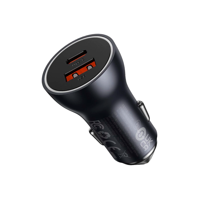 Carregador Veicular Turbo 60W USB A+C Baseus Carregamento Rápido