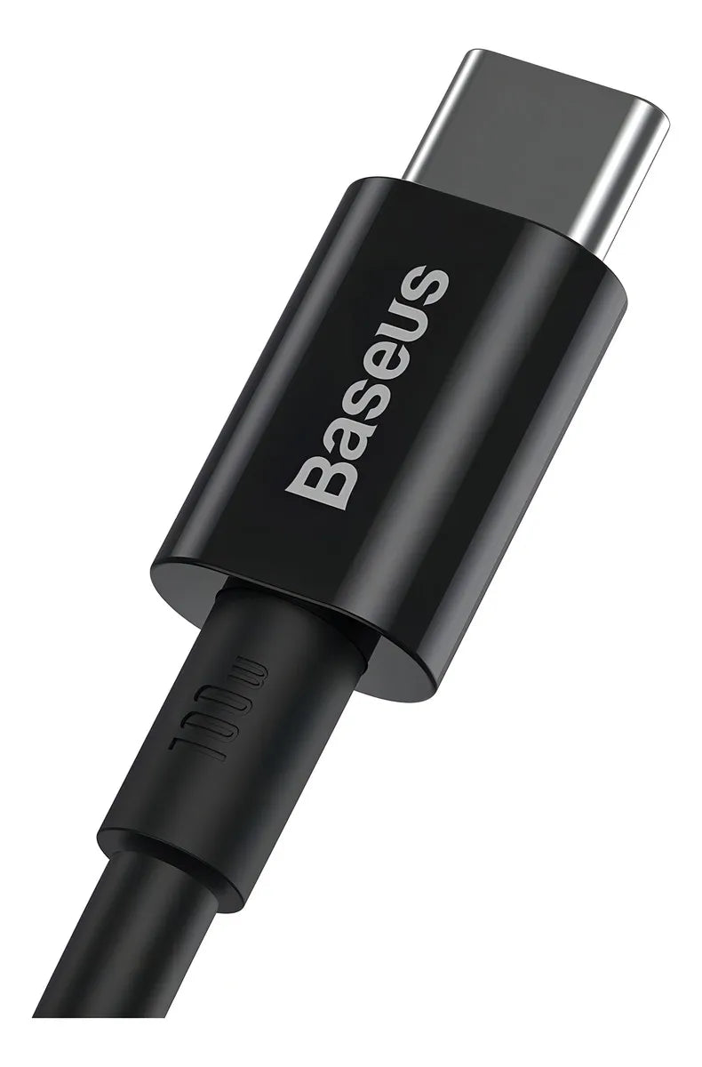 Cabo Turbo Usb-c P/ Usb-c Superior Series 100w 1m Cor Preto l Baseus