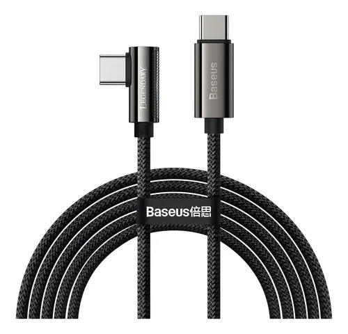 Cabo USB-C Turbo 90° 100W Baseus Gamer Super Resistente 2m
