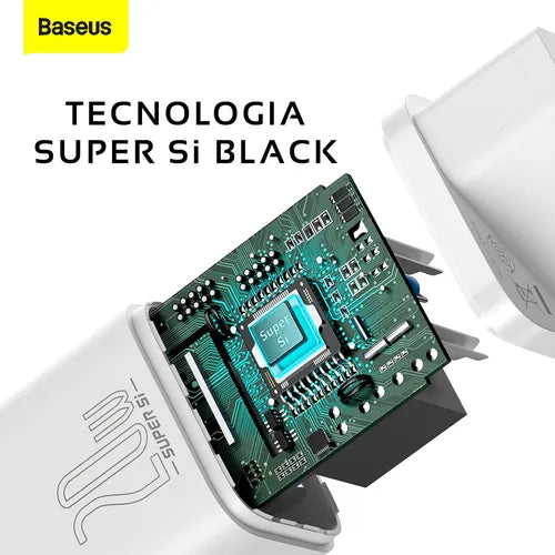 Baseus 20W Turbo Carregador de Parede, Cabo para iPhone