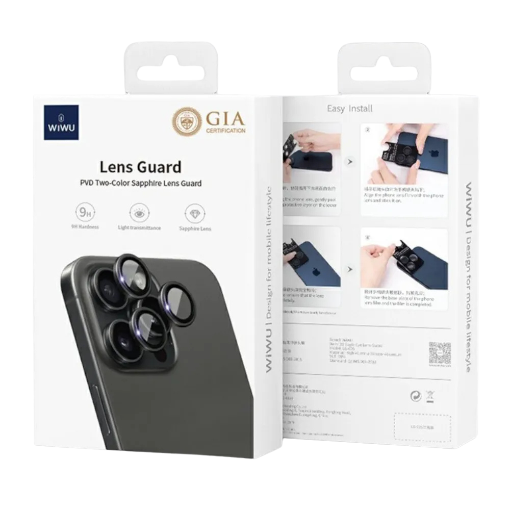 Película Câmera Lens Guard 15 Pro Max Titanium l WiWu
