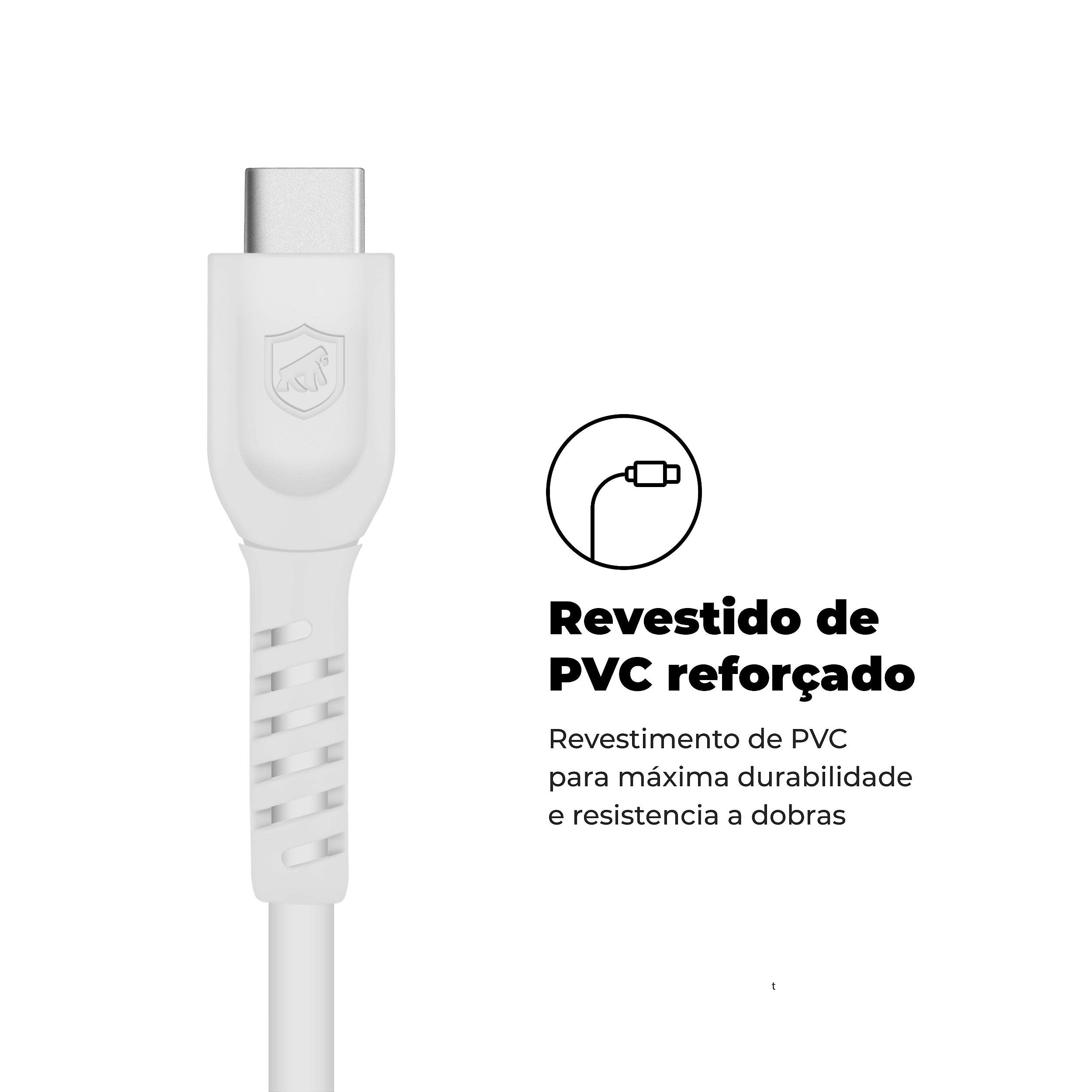 Cabo Dual Shock Tipo C/Type C Branco 1.2m - GShield