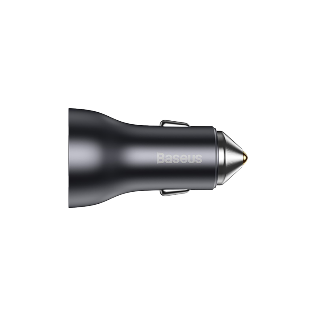 Carregador Veicular Turbo 60W USB A+C Baseus Carregamento Rápido