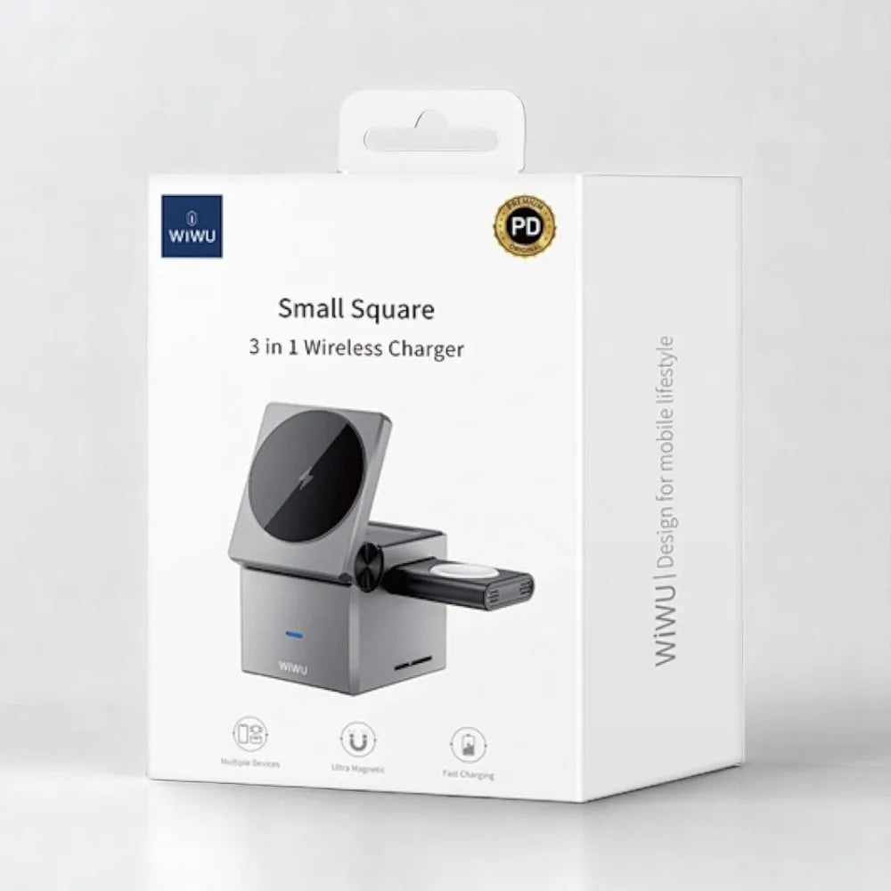 Carregador Magnético Small Square 3 em 1 l WiWu