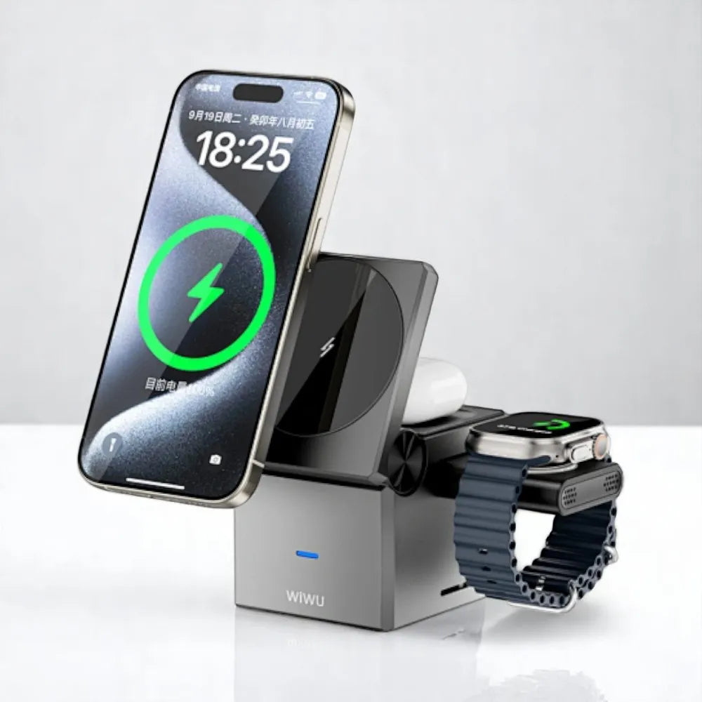 Carregador Magnético Small Square 3 em 1 l WiWu