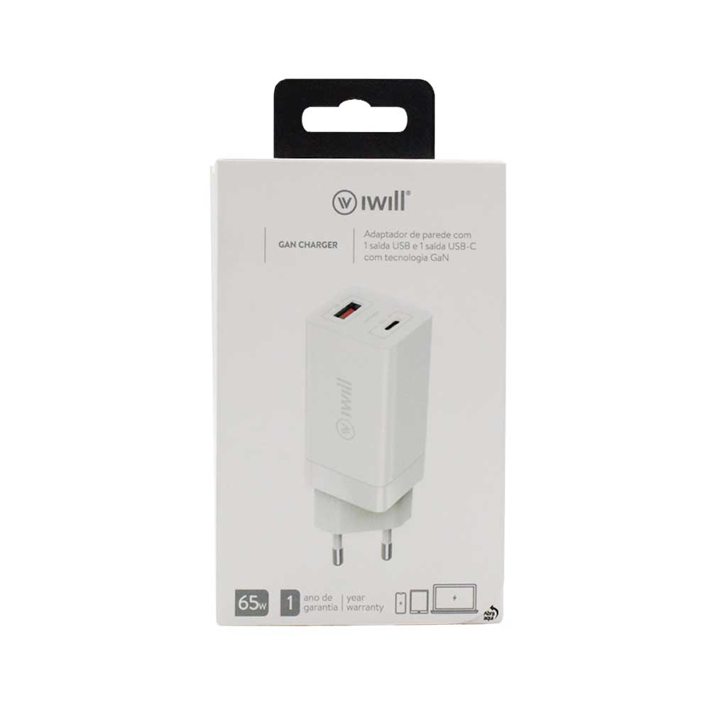 Fonte Super Turbo iWill 65W GaN Charger para MacBook/Laptop