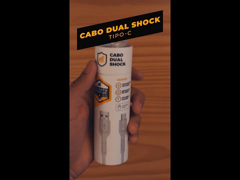 Cabo Dual Shock USB-A/Tipo C, 1.2m Branco, Qualcomm 3.0